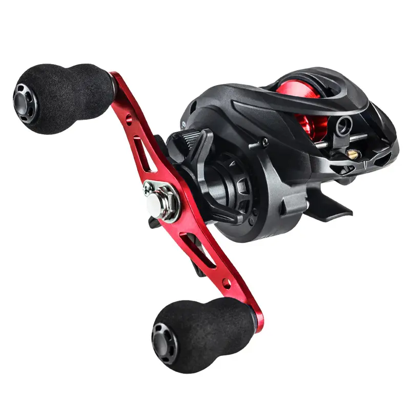 Ac Baitcasting Fishing Reel Lightweight Aluminum Spool 17.6lbs Max Drag, Magnetic Braking System for Saltwater and Freshwater, 6.3:1 High-Speed Gear Ratio, Saltwater Casting Reels