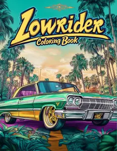 Lowrider Coloring Book: Iconic Cars and Creative Fun for Adults