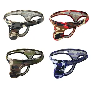 Camouflage Print Men's G-String Underwear Lightweight Comfort Briefs