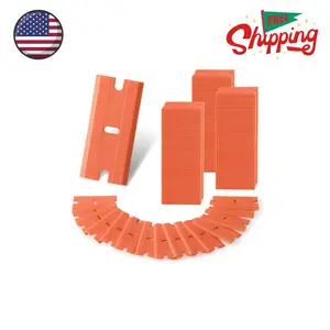 200 Pack Plastic Razor Blades, Double Edged Scraper Blades