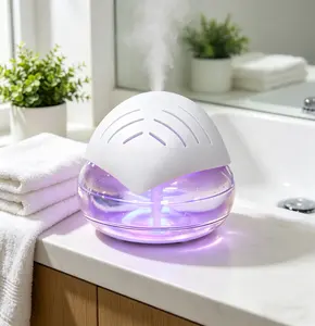 2PCS Air Washer Humidifier & Aroma Diffuser, LED Night Light, Water-Based Air Freshener for Smoke, Pets & Small Spaces