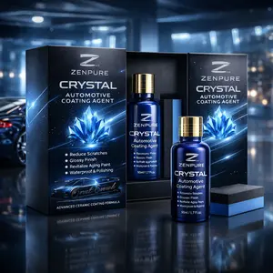 Crystal Automotive Ceramic Coating Kit High Gloss Shine, Scratch Reduction & Waterproof Paint Protection for Cars & Motorcycles (100ml)