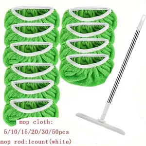5/10/15/20pcs Reusable Microfiber Mop Pads, Super Absorbent Cleaning Pads for Dry & Wet Use, Compatible with Swiffer Sweeper, Home Cleaning Supplies, Flat Mop Pads, Microfiber Mop Refills
