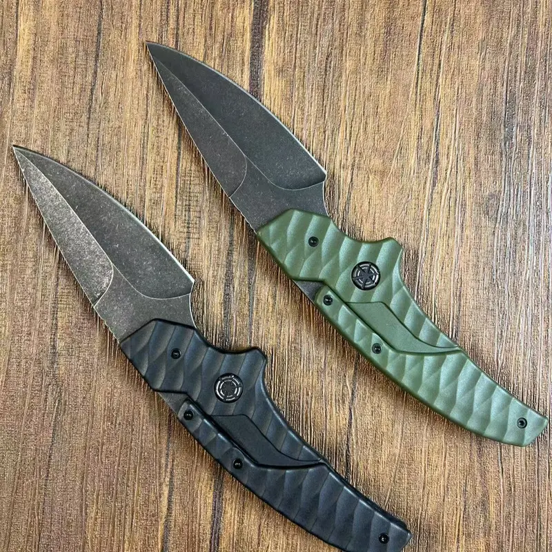 Portable Folding Fruit Knife with Secure Leather Belt-Sheath, Durable Camping Blade Folding Tool, Fruit-Slice Ready EDC Gear for Hiking Camping Outdoor Use