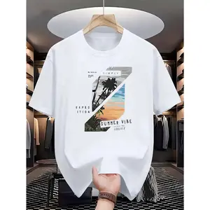 Men'S Stylish Print T-Shirt Casual Top Knit Stretch Fabric Polyester hannah montana 20th anniversary merch graphic tee 90s graphic tees t shirt for men funny graphic tee men's t shirts christian clothing men graphic tees good graphic tees trendy t-shirts