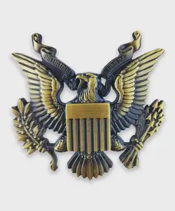 United States Military US Army Metal Car Emblem Sticker Decal (Bronze)