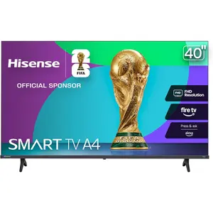Hisense 40-Inch Class A4 Series FHD 1080p Smart Fire TV (40A4NF, 2025 Model) - DTS Virtual: X, Slim Bezel Design, Alexa Built in, Streaming TV, Black
