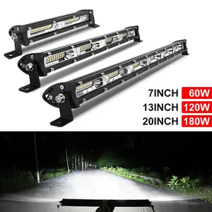 Multi-LED Flood Light Bar, 7/14/20 Inch Ultra Thin Design, Super Bright off Road Driving Lights for Truck Suv Pickup, Waterproof 12V 24v Work Light