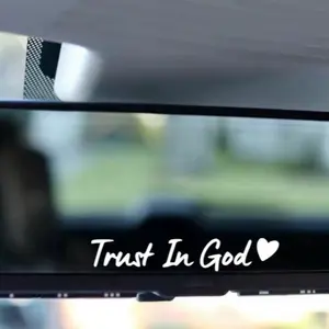 Trust In God Car Decal - Express Your Faith & Beliefs Visibly - Reminds Driver to Trust God - Reduces Stress & Anxiety - Spread Positivity