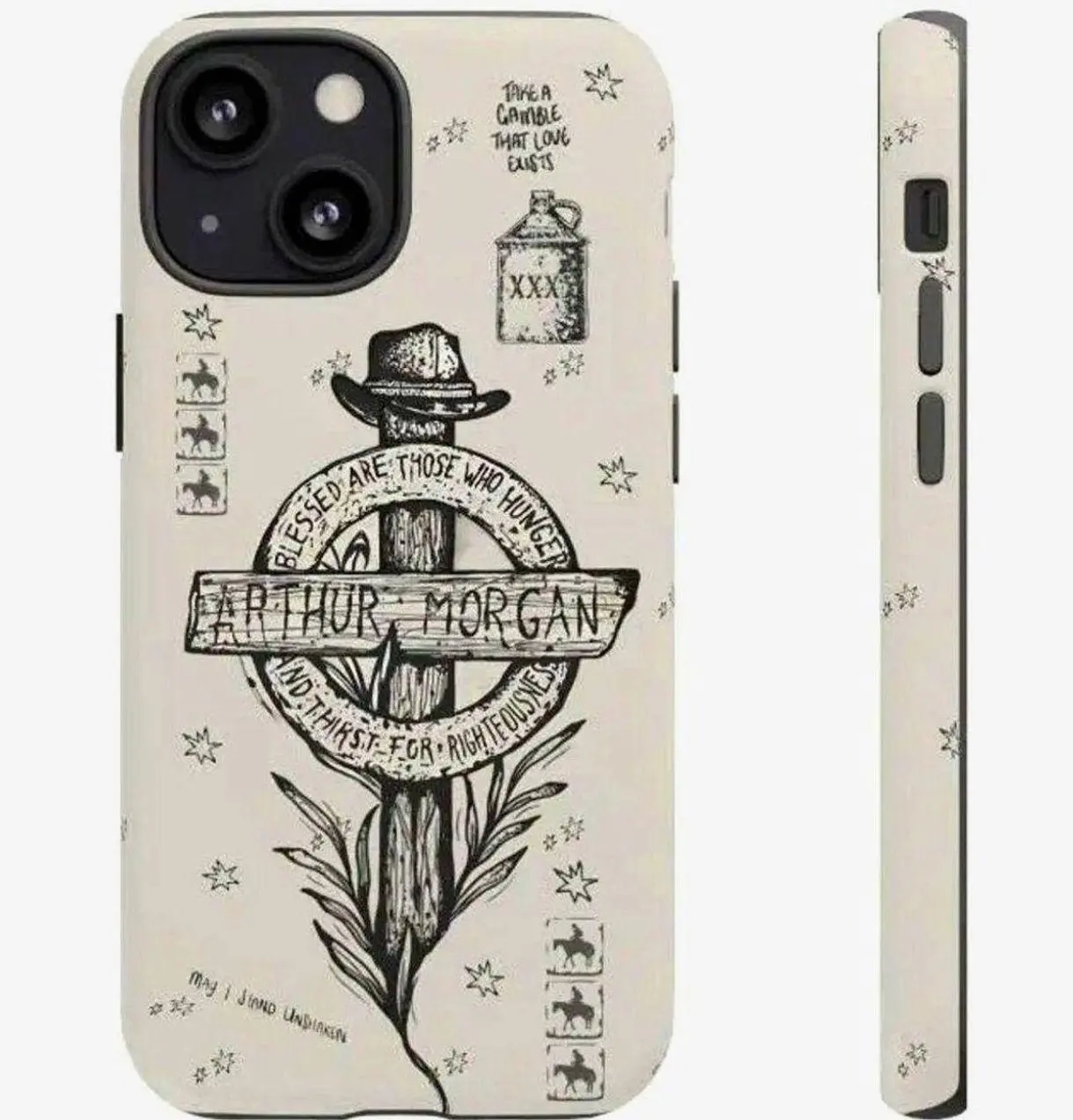 Arthur Morgan RDR2 Tribute Phone Case | Red Dead Redemption Inspired Western Design | Tough Protective Cover for iPhone 17 16 15 14 13 12 11 Pro Max Plus | Cowboy Aesthetic Gaming Merch