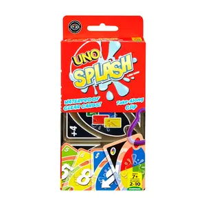 Travel Size Waterproof Card Game with Clip, Card Game for Travel, Camping & Beach, Portable Clip Pocket Game, Family Party Game Night, Durable Plastic Cards, 2-10 Players Fun