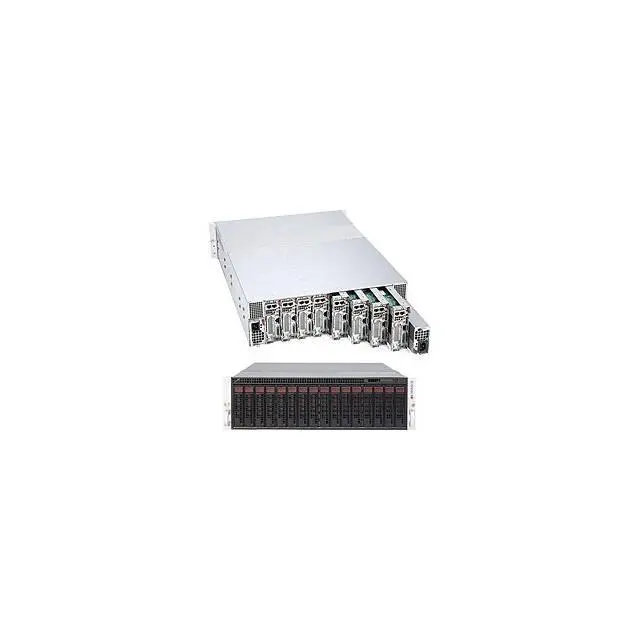 Supermicro SYS-5039MS-H8TRF 3U Rack Mount Barebone Server for Data Centers, Micro Cloud 8-Node, LGA1151 Socket, 1600W Black Super Server