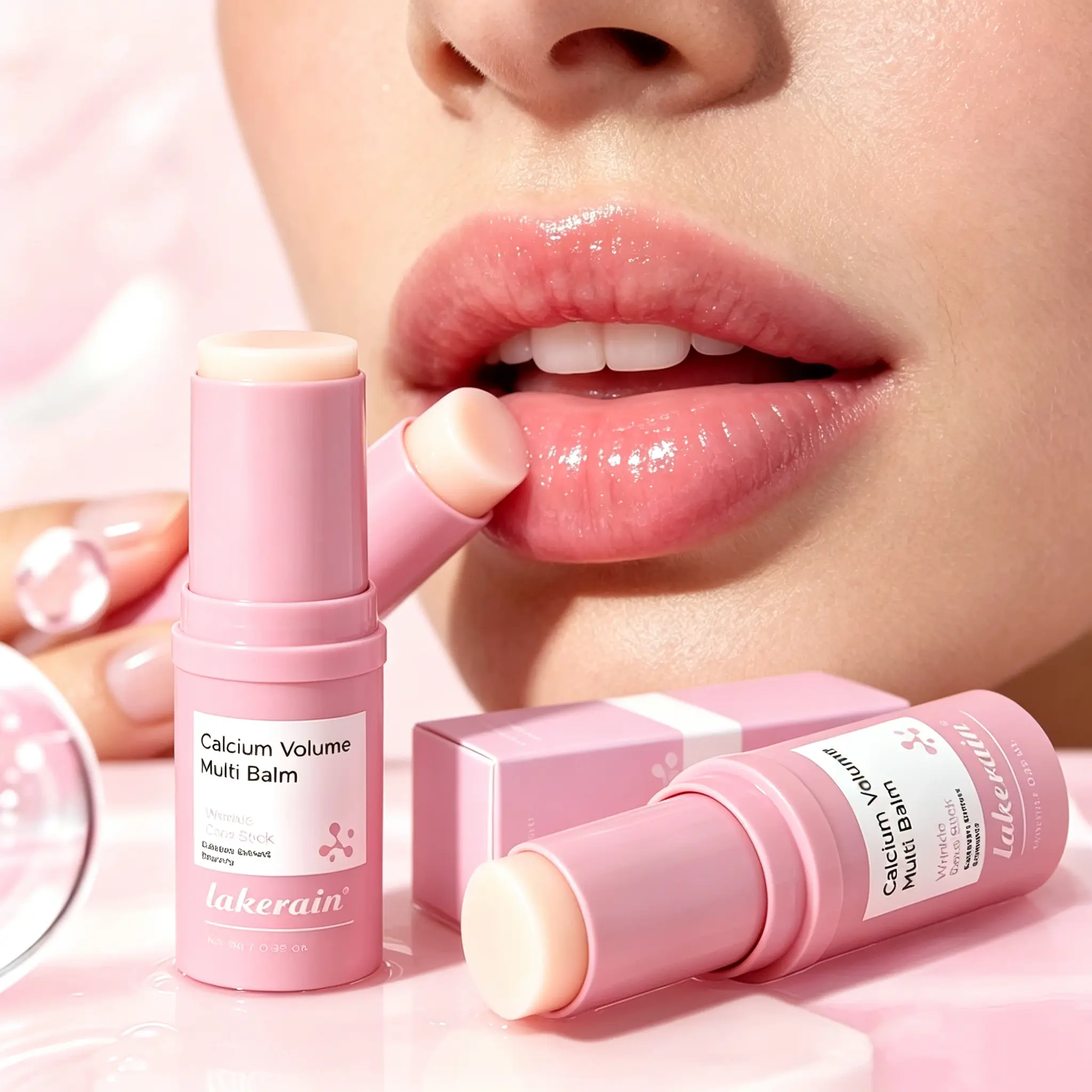 Calcium Volume Multi Balm Stick Collagen Wrinkle Core Stick Reduce Dark Circles Puffiness Fine Lines Hydrating Firming Anti-Aging Eye Face Moisturizer Stick Portable Skincare Balm for All Skin Types