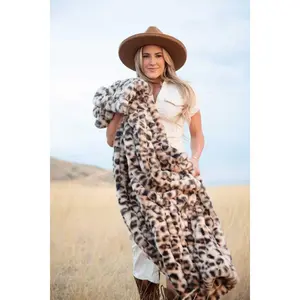 Hugs Golden Leopard Blanket
