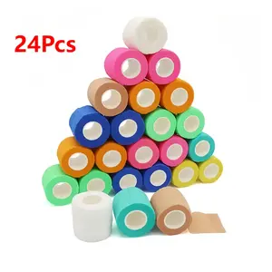 2 Rolls Self-Adhesive Elastic Bandage – 2"x177", Random Colors, Wrist & Ankle Support for Gym & Sports, Boxing Training Band, Boxing Wrap