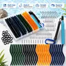 BEASTENERGY 133pcs Senko Style Wacky Rig Fishing Combo - Soft Plastic Stick Worms, Rig Tool, O-Rings, Weighted/Crank Hooks, Tackle Box, Accessories - Great for Largemouth Bass - Gift for Anglers, Boyfriends, Dads - Outdoor Fishing Equipment for Adults