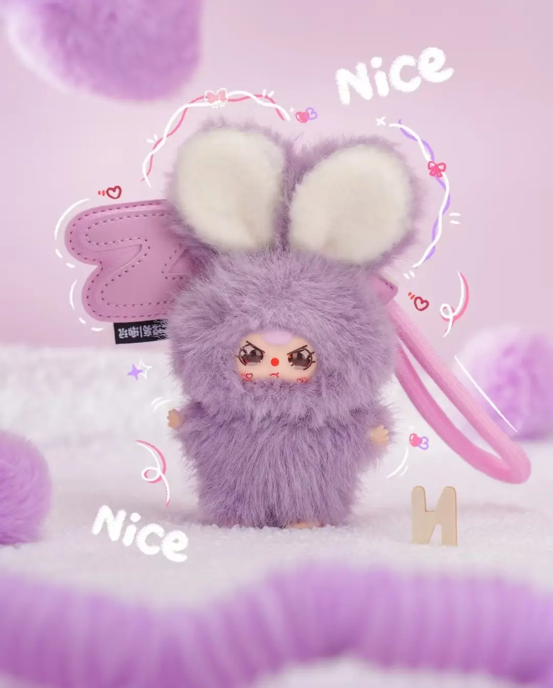 (16)-Super Mini Little Rabbit series  Mystery Boxes Bag Pendant Bunny Plush Dolls Soft Collectibles(Hidden style 1/144)