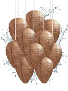 4 Pack Fake Wasp Nest Decoy for Outdoor Hanging – Natural Wasp Deterrent for Yard, Patio & Garden, Chemical-Free Design