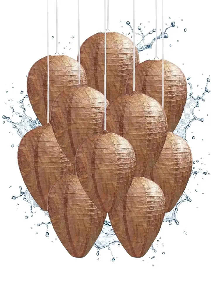 4 Pack Fake Wasp Nest Decoy for Outdoor Hanging – Natural Wasp Deterrent for Yard, Patio & Garden, Chemical-Free Design