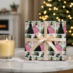 Wicked Movie Wrapping Paper, Christmas Wicked Changed For Good Gift Wrap: Broadway Musical Holiday Wrapping Paper, Xmas Presents Packaging