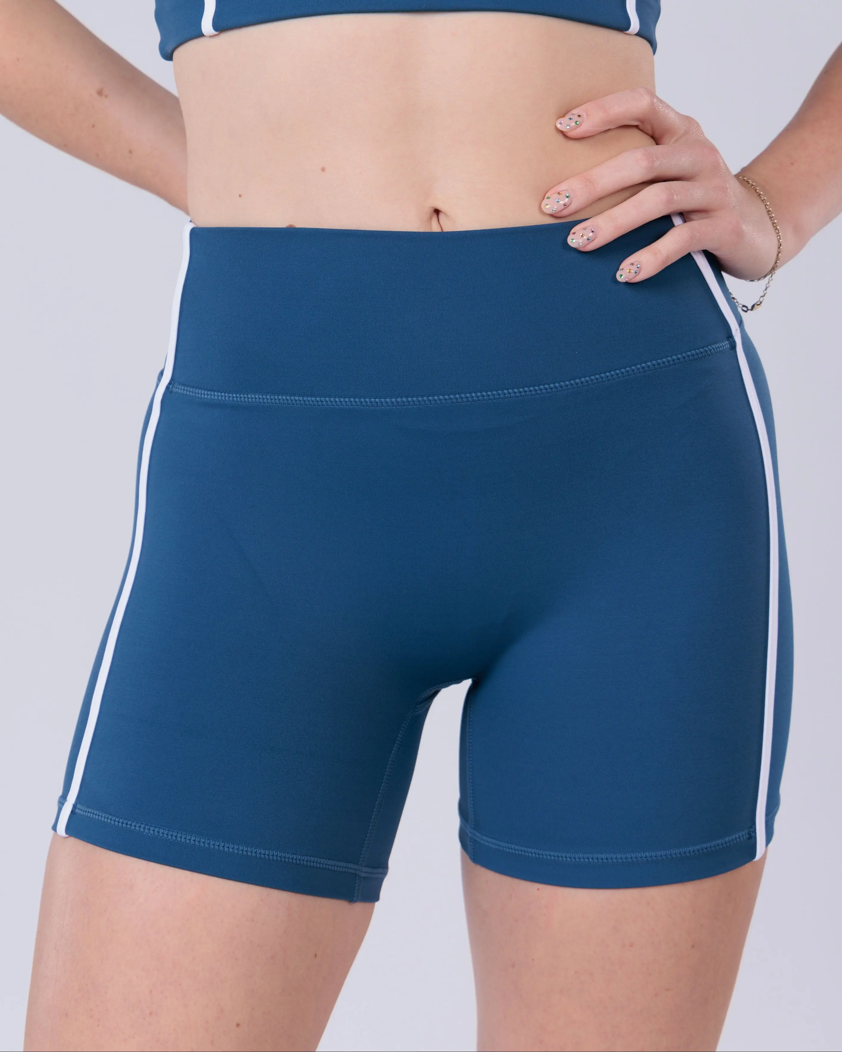 Lux Streamline Shorts (5") - Coastal/White
