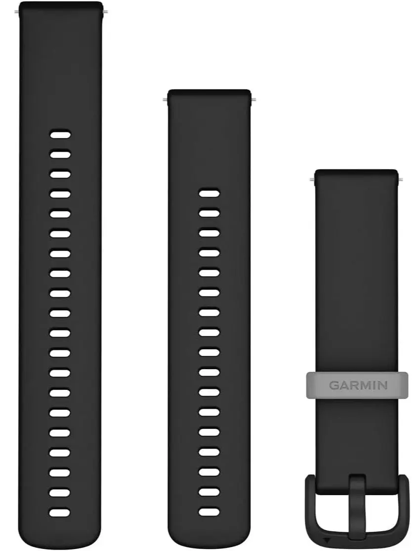 Garmin 20 mm Silicone Quick Release Bands - Adjustable Wearable Accessories with Slide Bar, Forerunner 55/Approach S12 Compatibility, Manufacturer Warranty, Buy with Confidence 30 Days Money Back