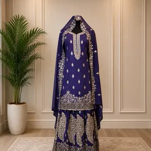 Readymade Embroidery Lehenga,Dupatta: NEW Designer Party Wear Look Collection : Heavy Fandy Silk