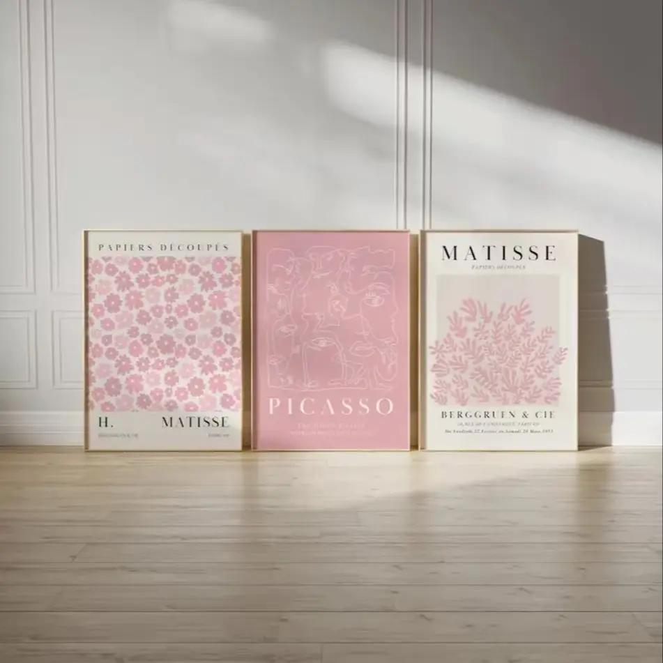 3pcs Matisse Print Poster, Vintage Floral Print, Living Room Wall Unframed Decorative Canvas Art, Bedroom Hanging Painting, No Model, Ca Prop 65 Re, Decoration Items, Vintage Prints, Artwork For Walls