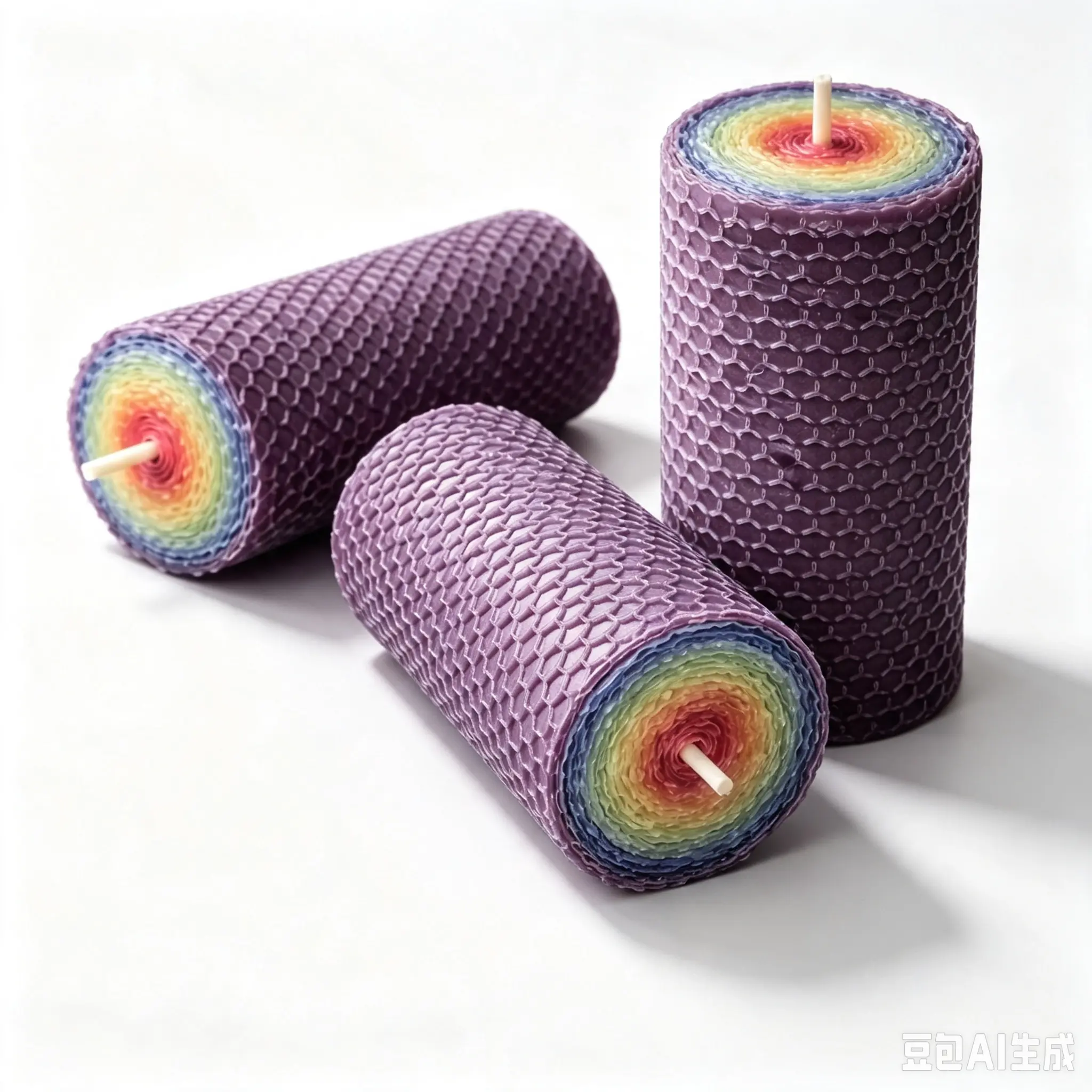 3PCS Rainbow Chakra Beeswax Candles,Scented Wax Candle, Long Burning Tabletop Decor, Halloween Christmas Holiday Gift Set for Women Men, Bedroom Spa Indoor Home Decorations