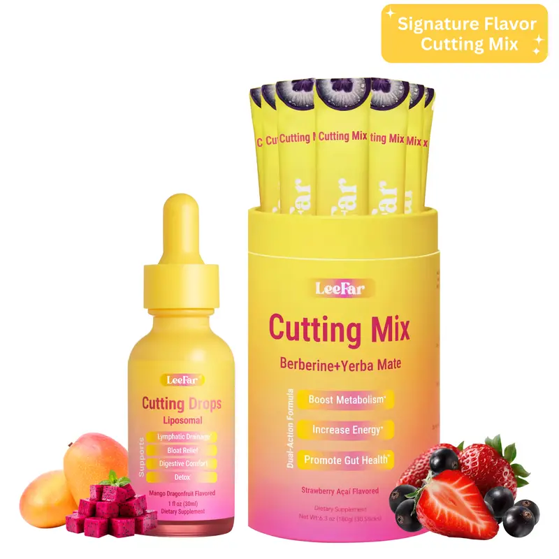 【Leefar Cutting Bundle】Leefar Cutting Mix| Strawberry Açaí flavor*1+Leefar Cutting Drops| Mango Dragonfruti *1