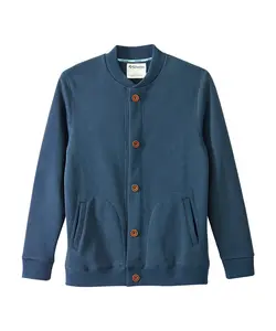 Men's Magnetic Button Front Bomber Jacket