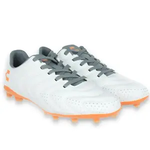 Charly Encore Firm Ground Soccer Cleats - White/Orange