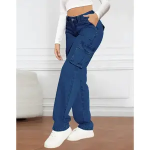 2025 vintage classic mid waist practical and fashionable multi pocket work jeans with personalized style for women's casual straight leg pantsRAIMENTRY