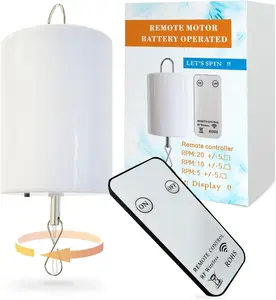 Disco Ball Wind Spinner Mirror Ball Hanging Display Rotating Spinner, Garden Decor with Mini Remote Controller for  Operated -20 RPM