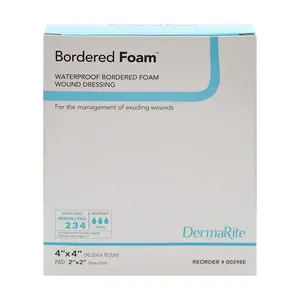 Bordered Foam Waterproof Wound Dressing, 4" X 4"
