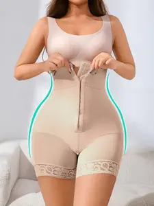 Colombian Fajas, Women's Adjustable Hook Closure High Stretch Shapewear Panty, Butt Lifting And Tummy Control Body Shaper Shorts, Solid Color High Waisted Sculpting Bottoms, Comfort Contoured Shaper Briefs, Enhance Body Curves, Suitable for Daily, Sport