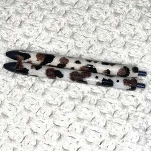 Glitter cow print gel pen