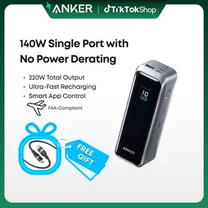 [Live Only]Anker Prime Power Bank, 20,100mAh 3-Port Portable Charger with 220W Max Output, Two-Way Charging, TSA-Approved, App Control, for MacBook, iPhone 17/16 Series, and More (Base Not Included)