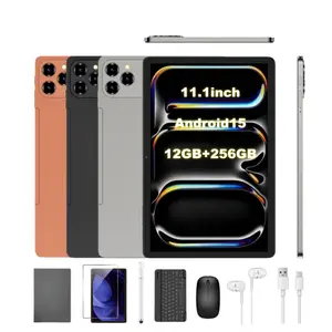 【Summer Wins】2026 New 11.1" IPS Android 15 Tablet Bundle | 12GB RAM+256GB ROM  | 7-in-1 Set with Keyboard, Case, Stylus, Mouse, Earbuds & Charger | WIFI6, Bluetooth 5.0,10000mAh Battery, Perfect for  holiday gifts Gift