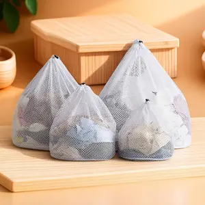 Washable Mesh Laundry Bags for Delicates - Breathable Garment Protection, Large Drawstring Wash Bags for Travel, Home & Laundry Room, Home Goods, Prevent Tangling & Damage for Sweaters, Lingerie, Activewear