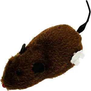 Clockwork Mouse Toy, Cat Mice Toys, Cat Plush Mouse Hunting Toy, Clockwork Mouse Running Toy, Wind up Indoor Plush Mice Wind-Up Pet Toys, Realistic Mouse Racing Toy for Kitten, Indoor Cat GEDOX