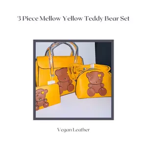 Teddy Love 3-Piece Handbag Set