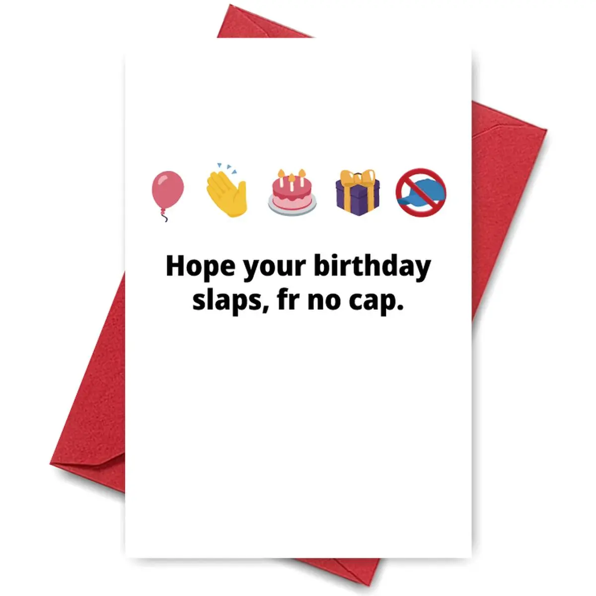 Happy Birthday Card, Emoji Design Birthday Card with Envelope, Funny Birthday Gift for Dad or Grandpa, Party Supplies