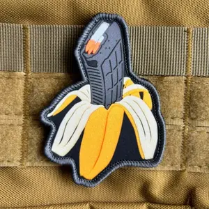 Creative Banana Magazine Patch, Fun Tactical Morale Patch, Velcro Arm Band, Fits Backpacks, Unique Personality Badge