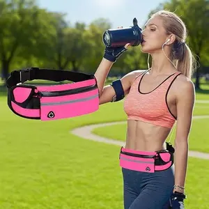 Water-Resistant Running Waist Belt Pack - Adjustable Phone Pouch for iPhone/Android - Sport, Training, Outdoor Essential for Hiking, Fitness