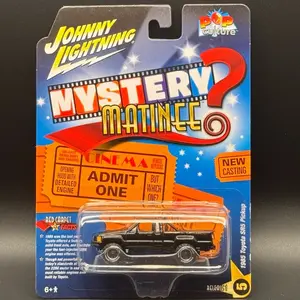 Johnny Lightning 1985 Toyota SR5 Pickup - Black - Mystery Matinee - Back to the Future - 1:64 Scale Model