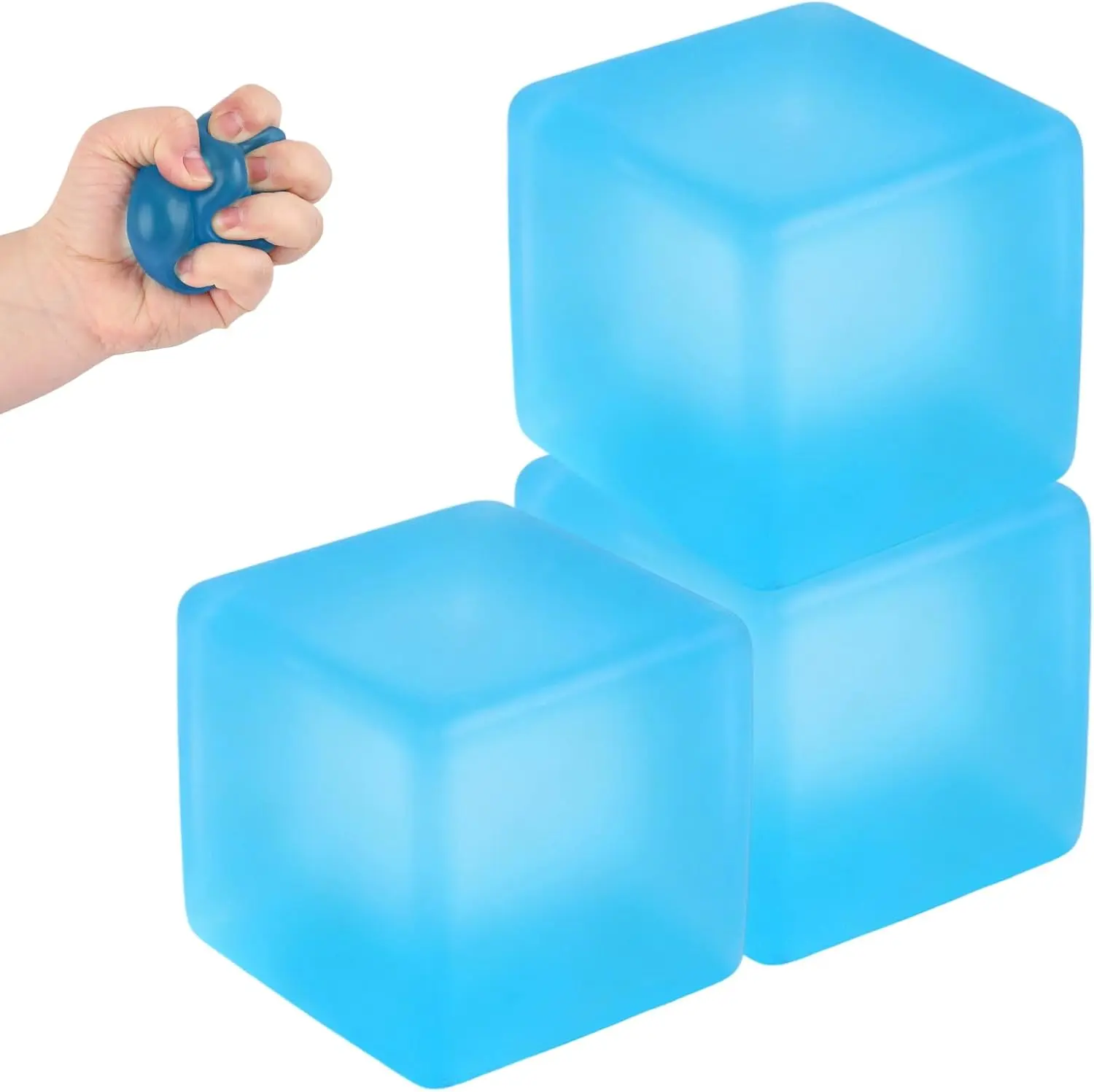 (Limited Time Deals) Ice Cube Stress Relief Ball, 2026 New Squishy Stress Ice Cube Fidget Toys, Stress Relief Toys Squeeze Toys for Adults 1 Pcs