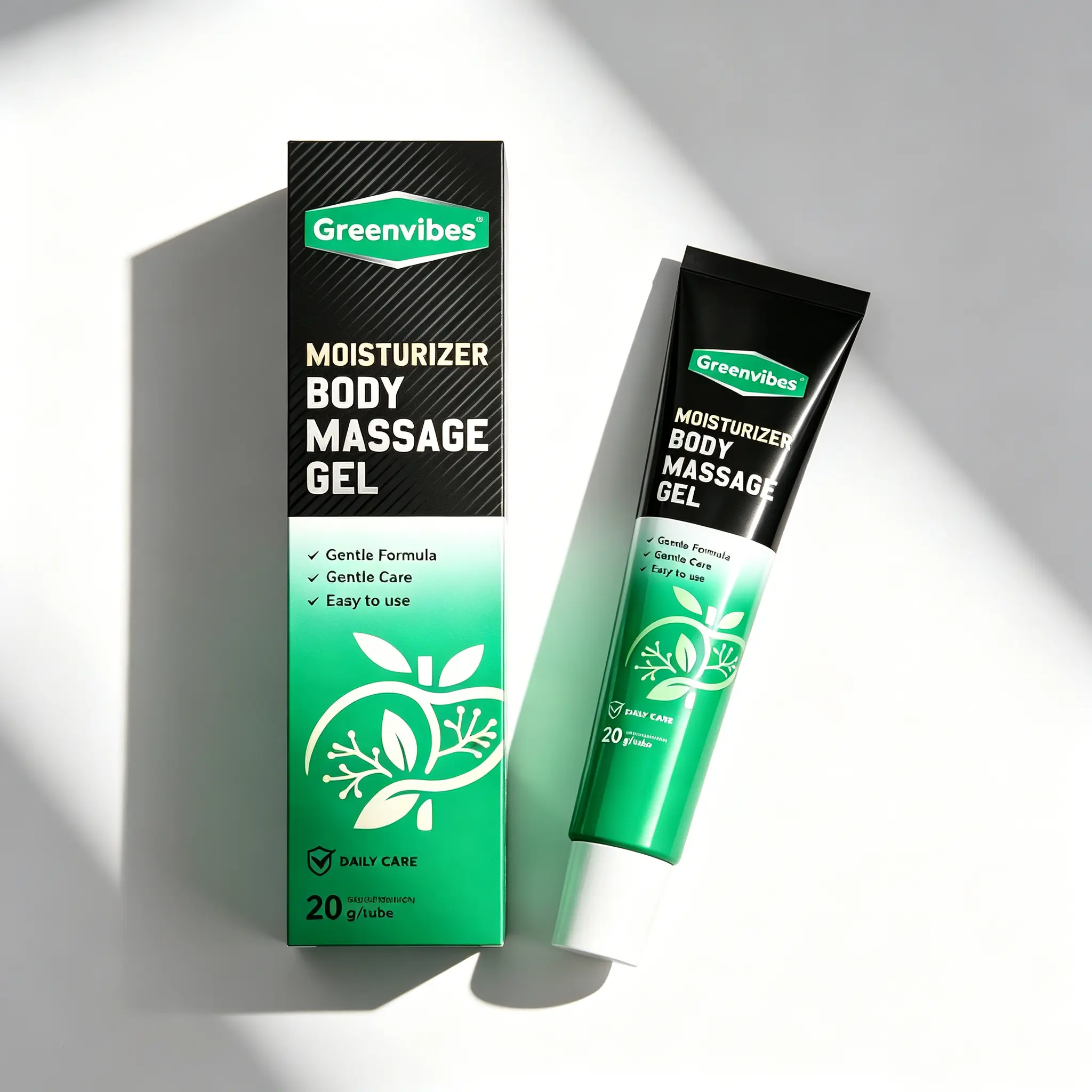 GreenVibes Men's Care Gel - Relaxing, Moisturizing Massage Gel for Men, 20g