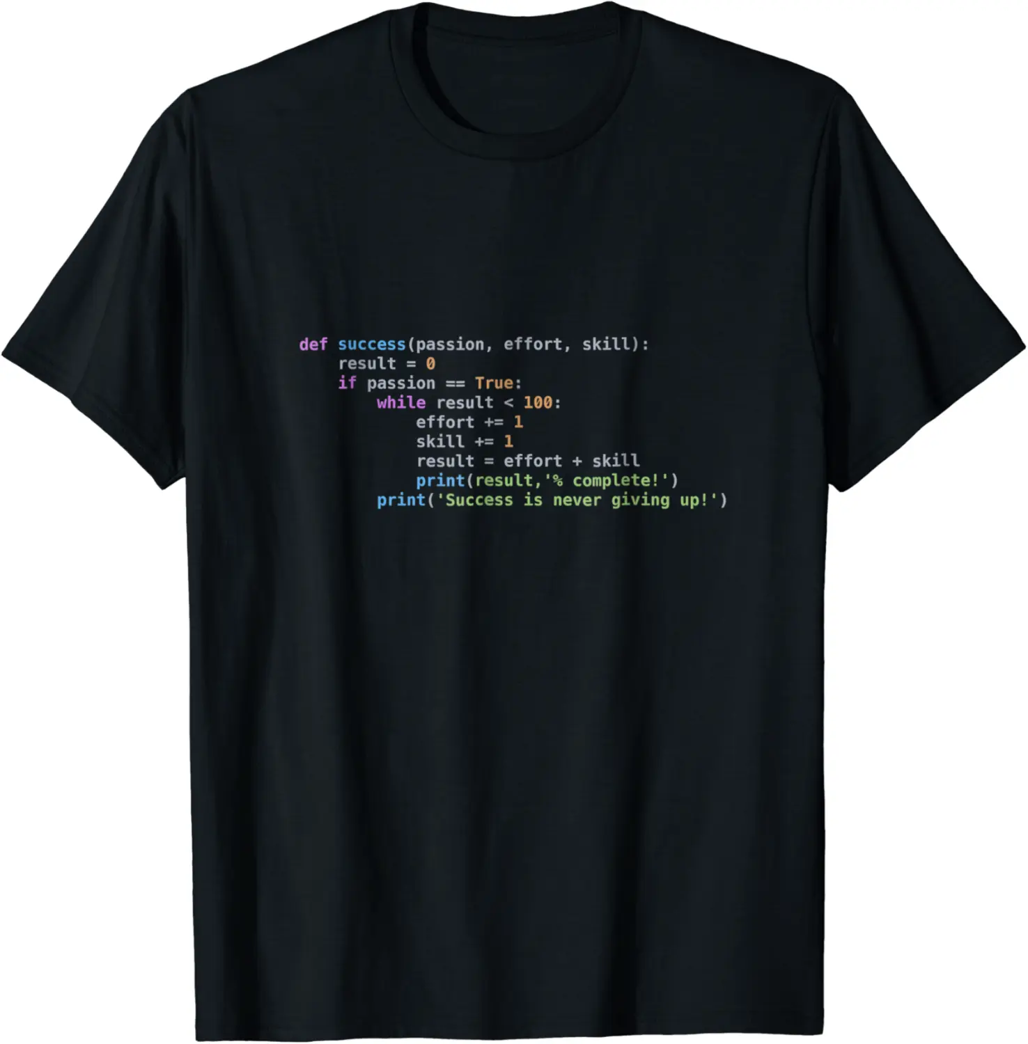 Python Code T-shirt: Programing Success Syntax - Joelalbe Shop 51B07LCH3GCJ