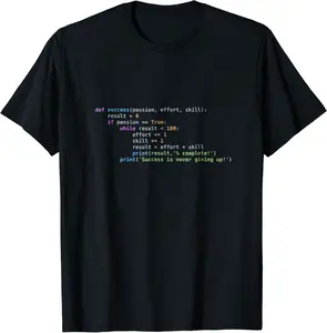 Python Code T-shirt: Programing Success Syntax - Joelalbe Shop 51B07LCH3GCJ